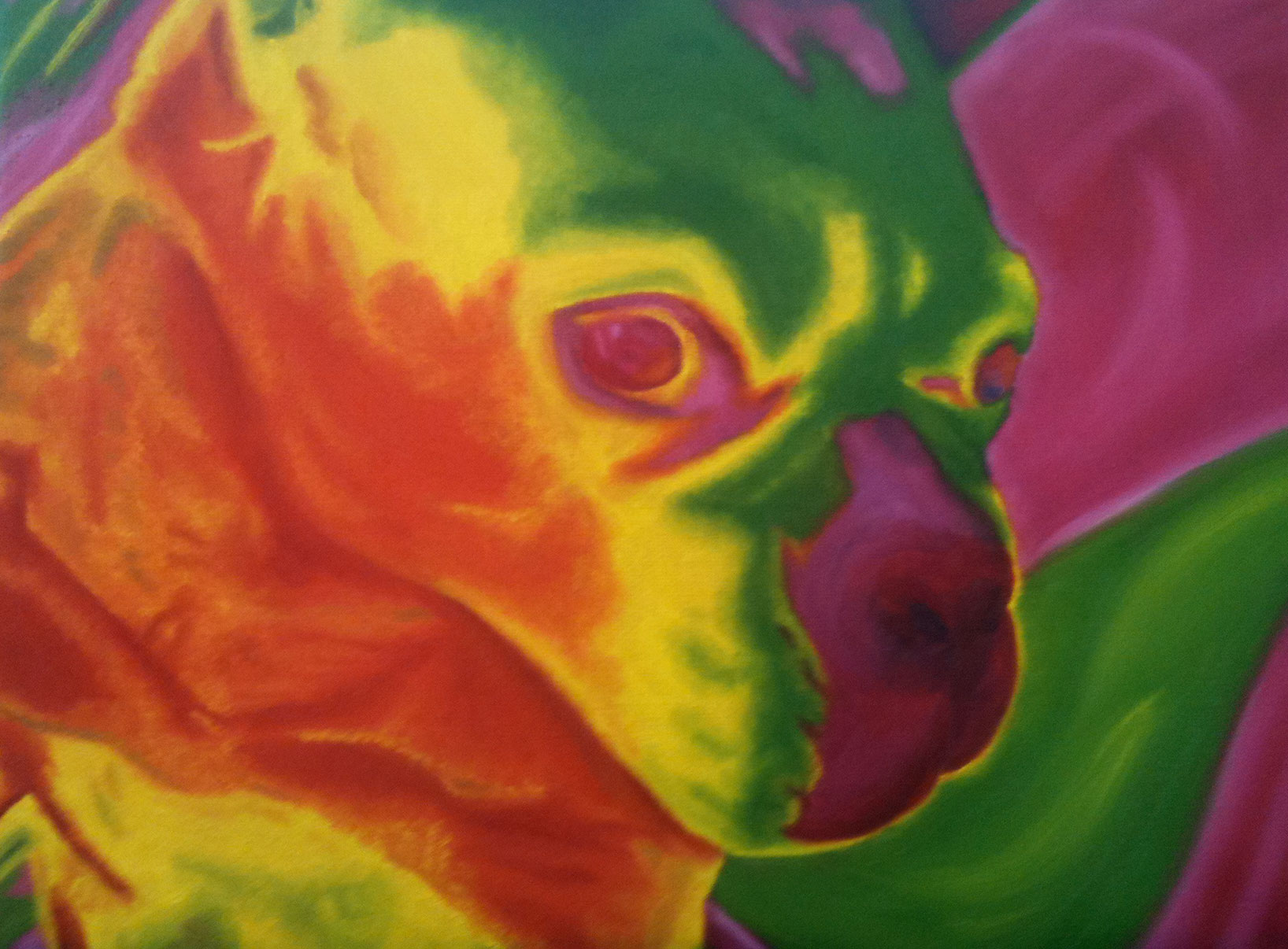 The upside deals dog painting
